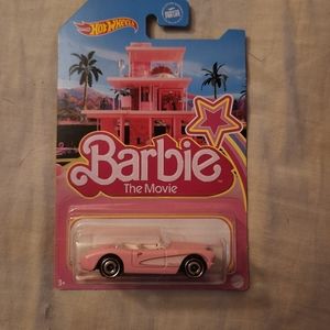 2023 BARBIE THE MOVIE Pink Corvette Convertible Hot Wheels Mint on Card